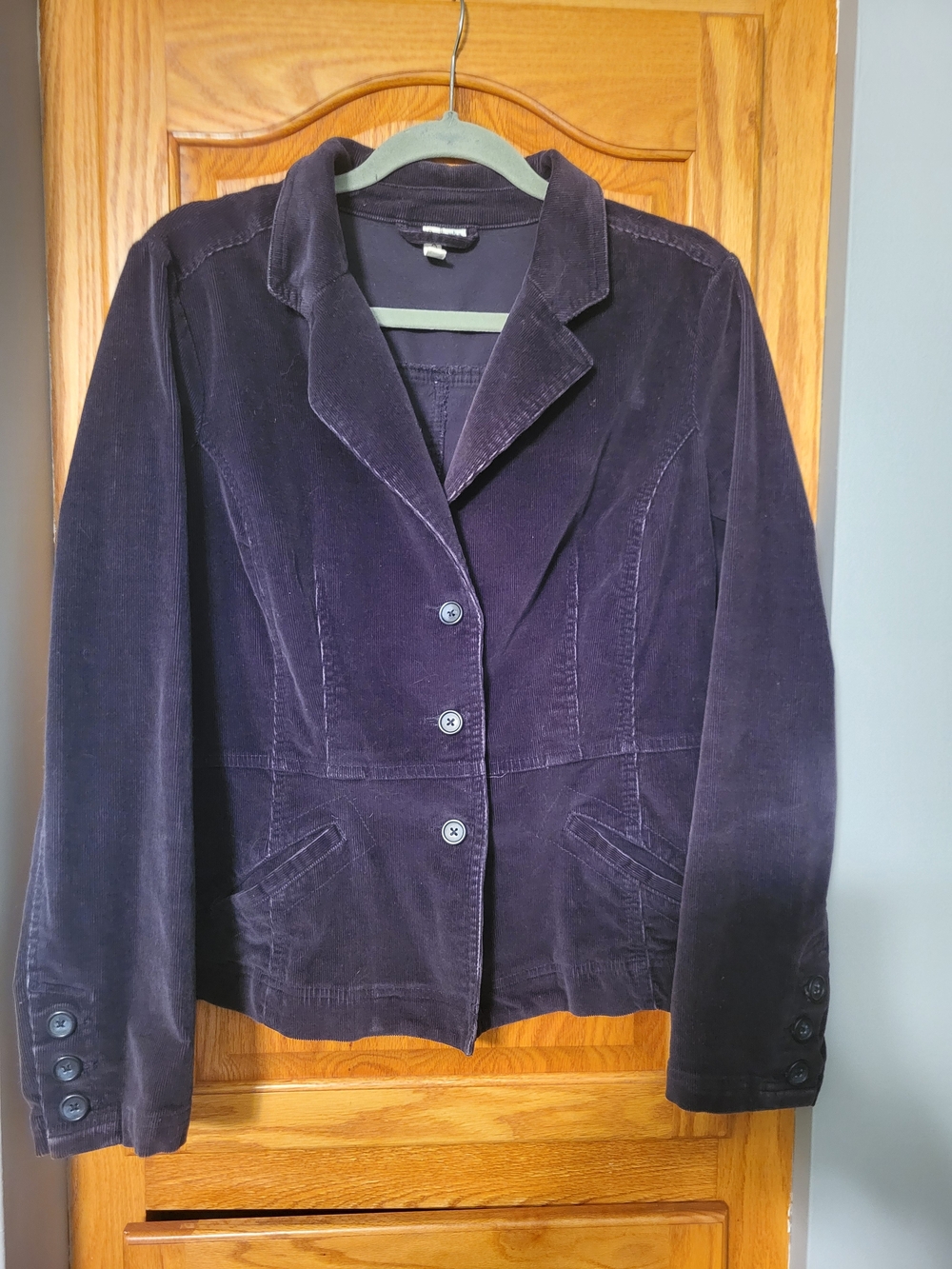 St. John's Bay Large Women's Navy Corduroy Blazer